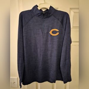 Mens Chicago Bears Quarter Zip Lightweight Pullover Top